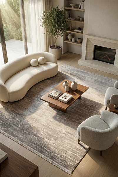Çağ Halı Açık Gri Alegra Rusty Modern Akrilik Halı