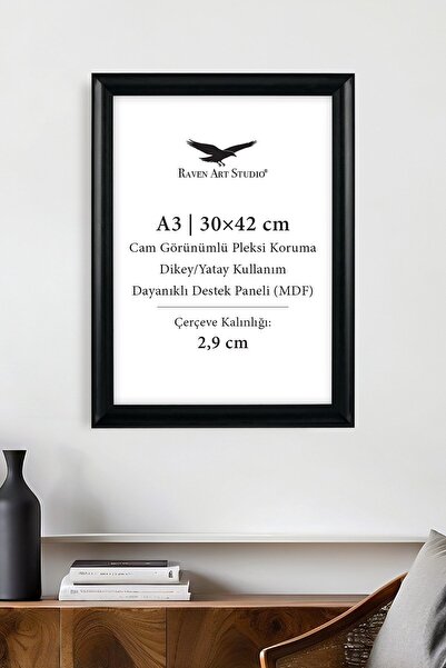 Raven Art Studio Πυραμίδα A3-30x42cm Μαύρη θήκη για φωτογραφίες, έγγραφα και ...