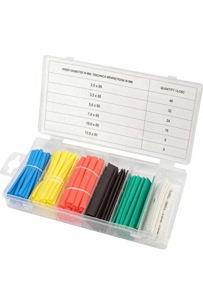 yato Set of 128 heat shrink tubing, YT- 068668, various colors