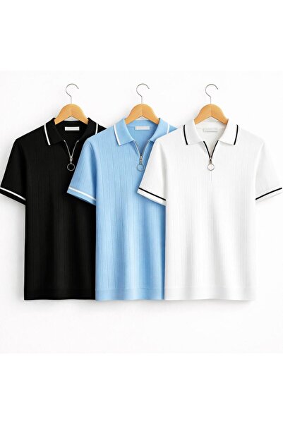 laçin life 3-Pack Men's Slim Knit T-Shirt