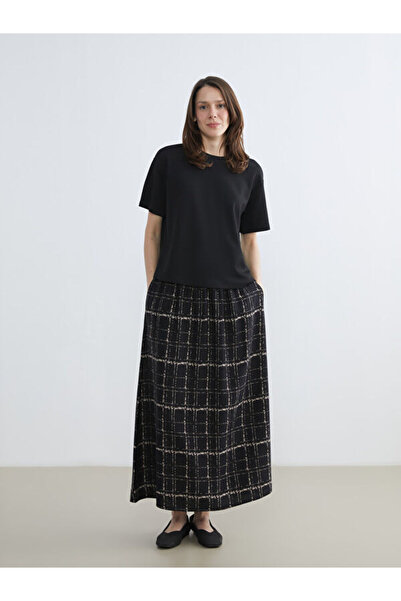 LC Waikiki Rmz Gi̇yi̇m Farkiyla Embroidered Belmando Flared Skirt with Waist ...