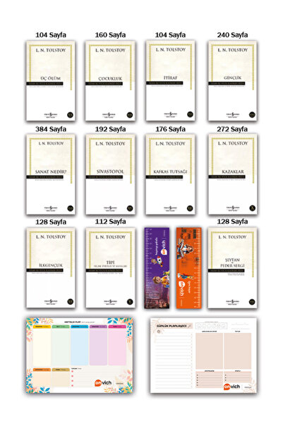 TÜRKİYE İŞ BANKASI KÜLTÜR YAYINLARI Hasan Ali Yücel Tolstoy Kitaplığı 11 Kita...