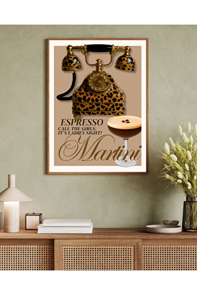 Tuba Decor One Piece Wooden Framed Living Room Hall Kitchen Table Leopard Series