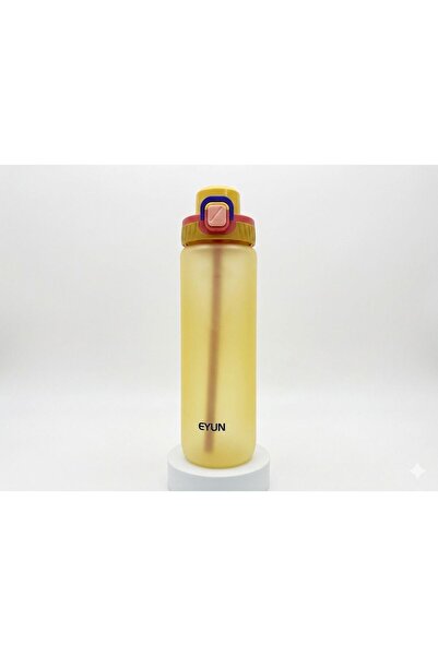 Eyun 1000ml Frosted Water Bottle with Straw – Leakproof Reusable Sports Bottl...