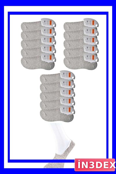 İN3DEX Gray Colorful B Ballet Flats Socks Package for Men