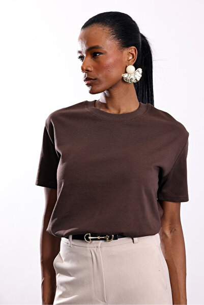 5in1Canpolat Коричнева базова футболка 1617