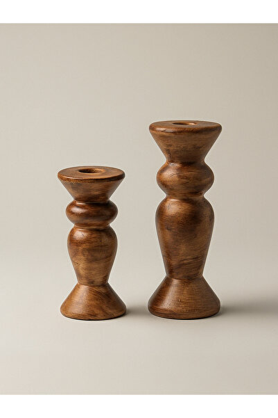 Minihol Ravel Kahverengi Şamdan Seti