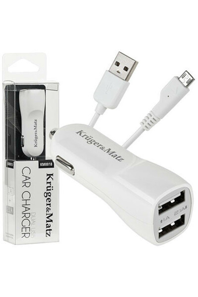 Kruger&Matz KM0018, 2 x USB, White