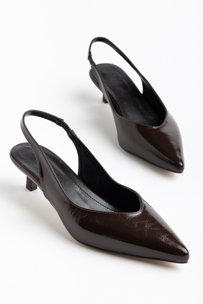 Elosy Sela Brown Short-Heeled Shoes