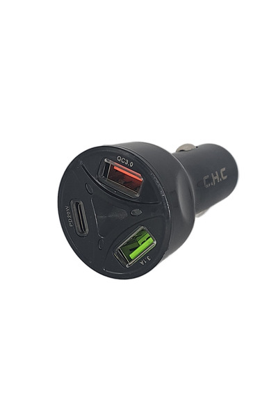 CHC شاحن جوال ولاعة على السيارة 55W منفذ يو اس بي ومنفذين تايب سي