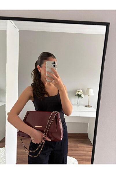 Senza Vedere Γυναικεία τσάντα ώμου και clutch Lorea με λουράκι αλυσίδας