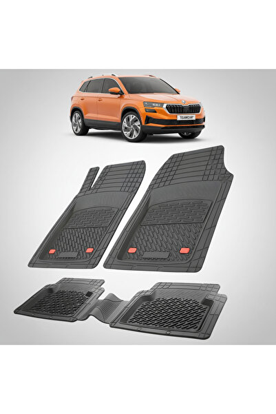 TEAMCAR Skoda Karoq I Compatible Floor Mats Facelift 2022-2026 | Black