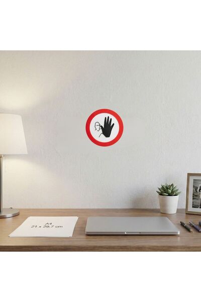 EGATOPTAN Caution Warning Sign Decorative Round Sign 13Cmx13Cm X4Mm