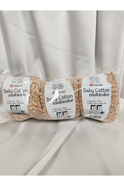 Yarnart BABY COTTON Fir multicolor pentru tricotat manual (3 bucăți) - 5203