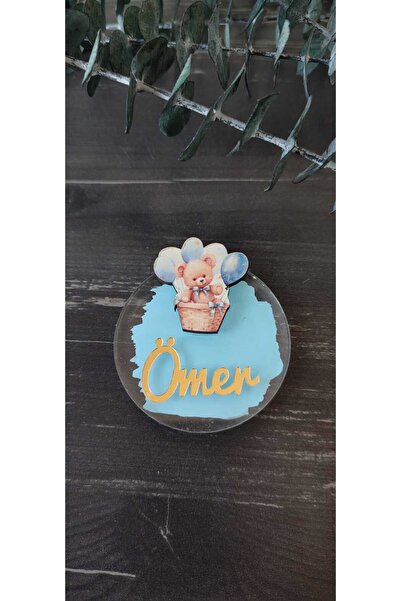 hoby shop Ayı Sepette Figürlü Pleksi Hediyelik Magnet