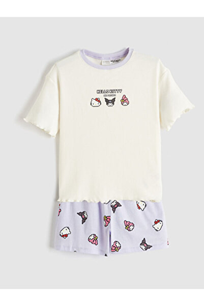 LC Waikiki Rmz Gi̇yi̇m Farkiyla Hello Kitty and Friends Printed Girls' Shorts...