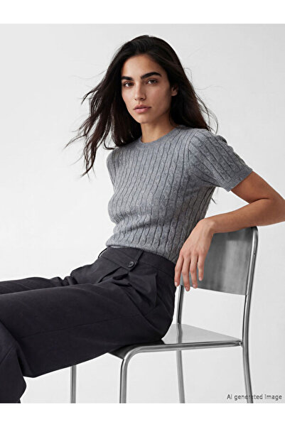 LC Waikiki Rmz Gi̇yi̇m Farkiyla Zero Roba Collar Self-Embroidered Women's Kni...