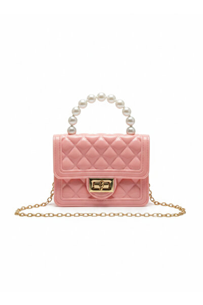 synshop Patentirana koža, puder roze, silikonski krst sa bisernim detaljima, ...