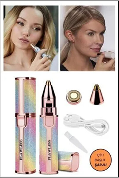 baytoptan Çift Başlıklı Epilasyon Yüz Çene Işıklı Kıl Tüy Alma Mini Cep Epila...