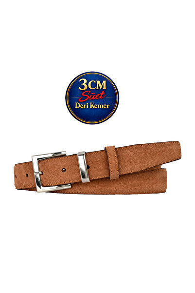 GoDeri Prava koža , 3 cm srebrno odelo Sa kopčom , cimet Antilop , prošiveno ...