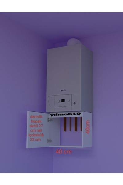 yılmob19 Kombi borusu gizleme dolabı 40*40 -25