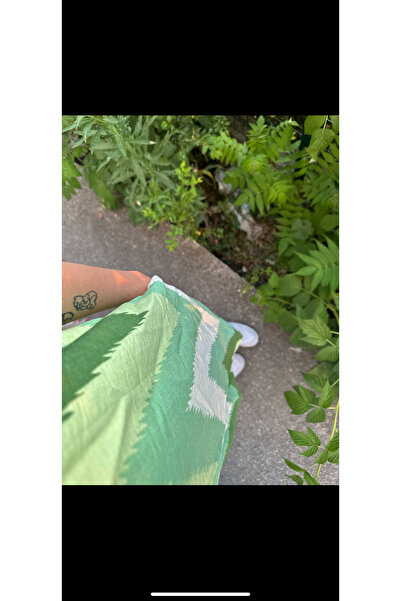 Yüce YEŞİL ZİKZAK ELBİSE