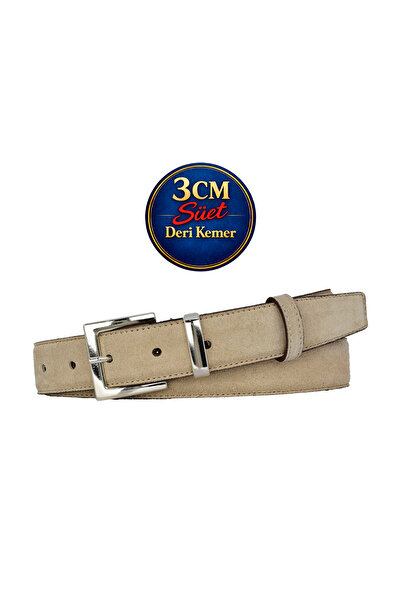 GoDeri Prava koža , 3 cm srebrno odelo Sa kopčom , krem Antilop , prošiveno k...