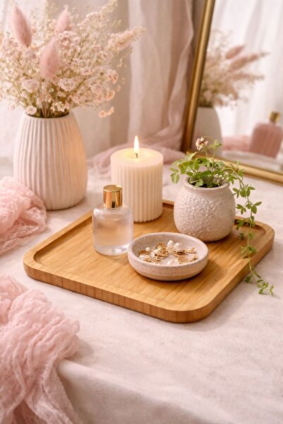 NEWNOW Linea Pure Bamboo Presentation Tray Breakfast Serving Plate Multi-Purp...