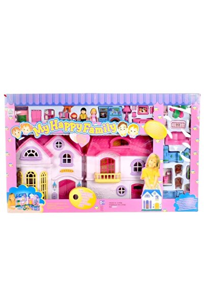 Rally My Happy Family Doll House Playset With Furniture And Dolls For Kids