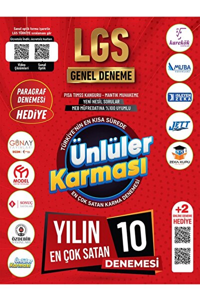 Ünlüler Karması 8.SINIF 2026 LGS GENEL 10'LU KARMA DENEME (2 ONLİNE VE PARAGR...