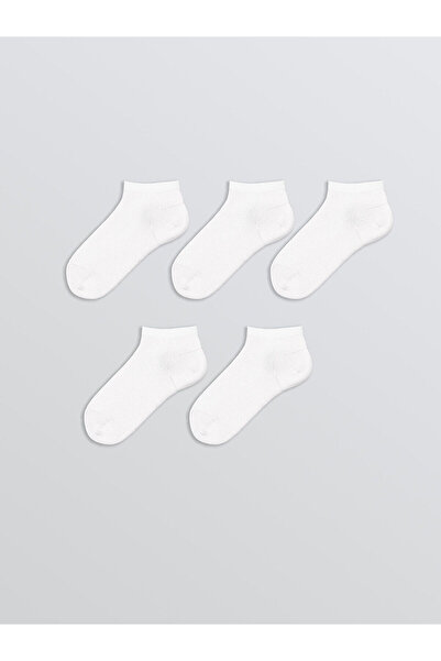 LC Waikiki White basic girl's ankle socks 5-pack