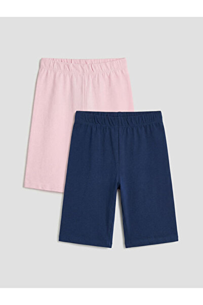 LC Waikiki Rmz Gi̇yi̇m Farkiyla Girls' Waist Drawstring Leggings 2-Pack