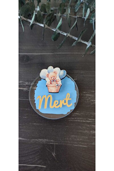 hoby shop Ayı Sepette Figürlü Pleksi Hediyelik Magnet