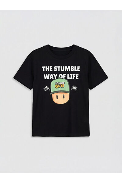 LC Waikiki تي شيرت I Zero Roba Yaka Stumble Guys مطبوع للأولاد من Freezen Store