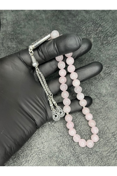 Mos Tespih High-End Mineralized Pink Quartz Stone Natural Stone Prayer Beads