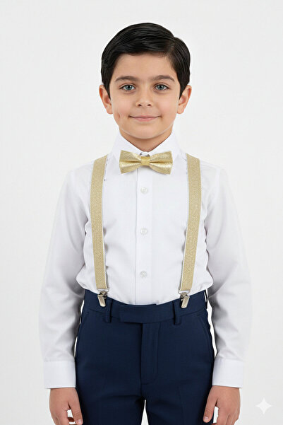 NOBLE STORE Boy's Suspenders and Bow Tie Set Noble