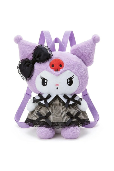 ABYZ Geantă rucsac Kuromi pluș , 30x22 cm, model Kawaii cu bretele reglabile
