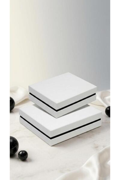 AlKhasakiyaBags ‏طقم 2 علب هدايا فاخرة بغطاء منفصل مقاسين