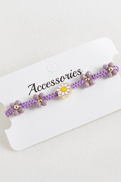 Angel Of Life Daisy Enamel Macrame Braided Rope Bracelet