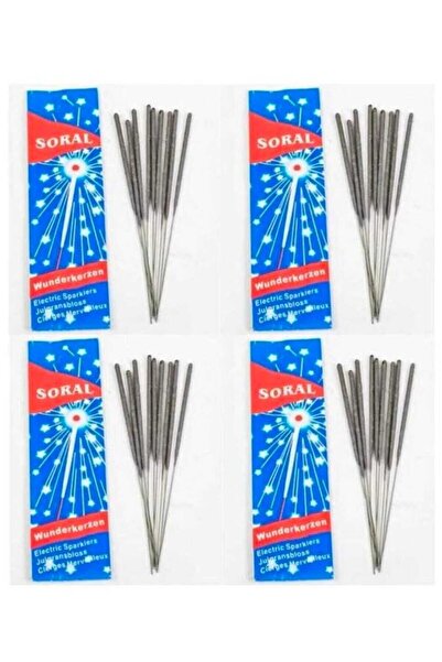 Sural Toybox Sparkle Stars Night Candles (40 sticks, 4 boxes, 10 sticks per box)