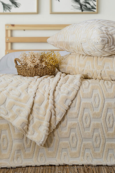 True Home Collection Luxury Bohemian Κουβερλί Σετ Διπλό 2 τεμαχίων με Μαξιλάρ...