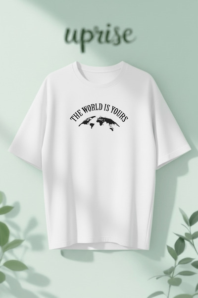 Vordevia Ο κόσμος είναι δικός σου με τύπωμα Βαμβάκι lu oversized T-shirt