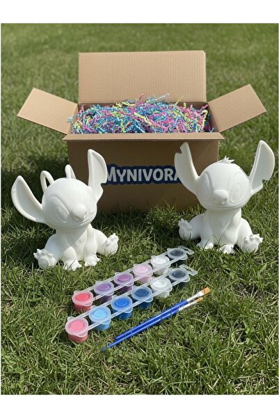 Mynivora Sevgiliye Büyük Boy Boyama Seti 25 cm – Sevimli Uzaylı Figür – 12 Re...