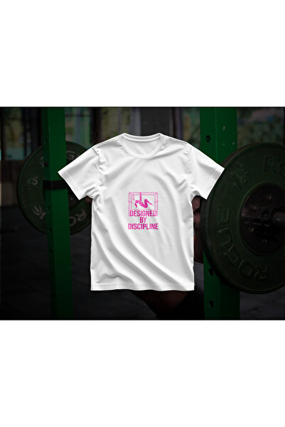 Designed By Discipline Pilates Baskılı Oversize T-Shirt Kadın %100 Pamuk