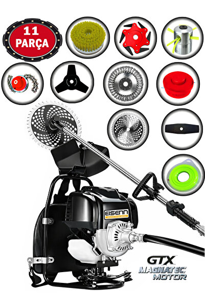 EISEnn Germany GO-9900 MASTER Sırt Tipi Benzinli Ot Çalı Çim Biçme Tırpanı+ T...