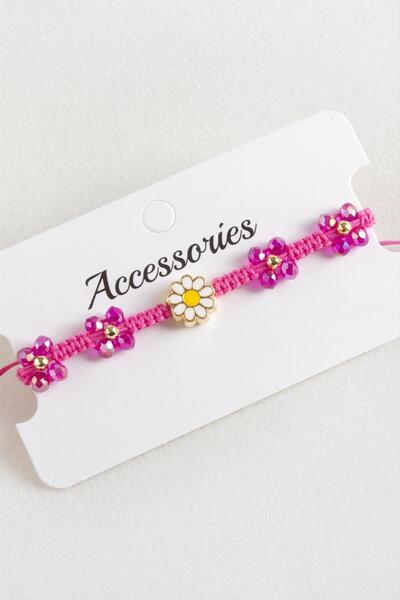 Angel Of Life Daisy Enamel Macrame Braided Rope Bracelet