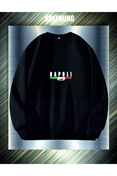 HOFFNUNG Unisex Cotton Lu Oversized Napoli Hoffning Printed Hooded Collar Com...