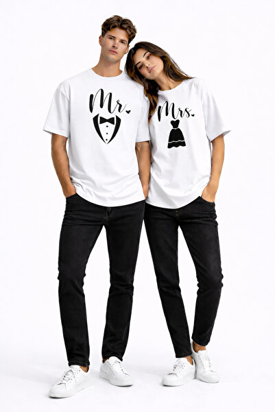 NEVERMIND Lover Couple Mr Mrs T-Shirt Marriage Engagement Promise Honeymoon P...