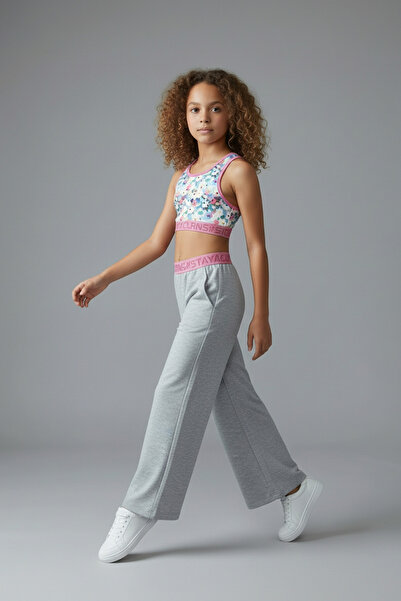 Colorinas Movy 2 Threaded Elastic Waist Girls' Sweatpants