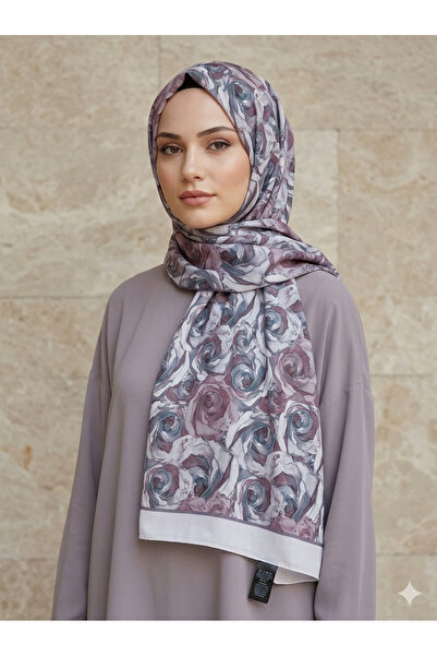 REMOMODA Patterned Floral Model Chiffon Shawl Italian Soft Shawl High Quality